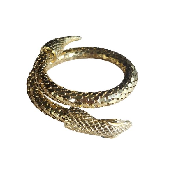 Whiting and Davis Jewelry - Vintage Whiting and Davis Mesh Coil Bracelet (A4913)